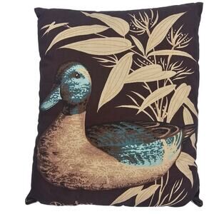 Vintage Cyrus Clark Duck Decoy Fabric Decorative Accent Pillow Country Cabincore